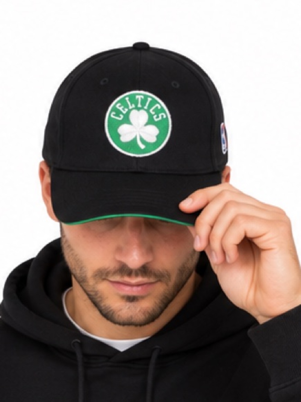 Boston Celtics NBA Black Embroidered Adjustable Baseball Cap Hat